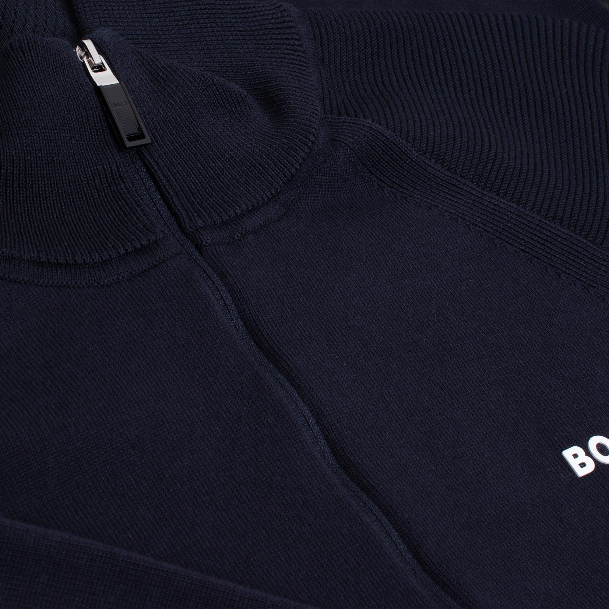 Boss Perform-X Knitted Mens Sweater Dark Blue